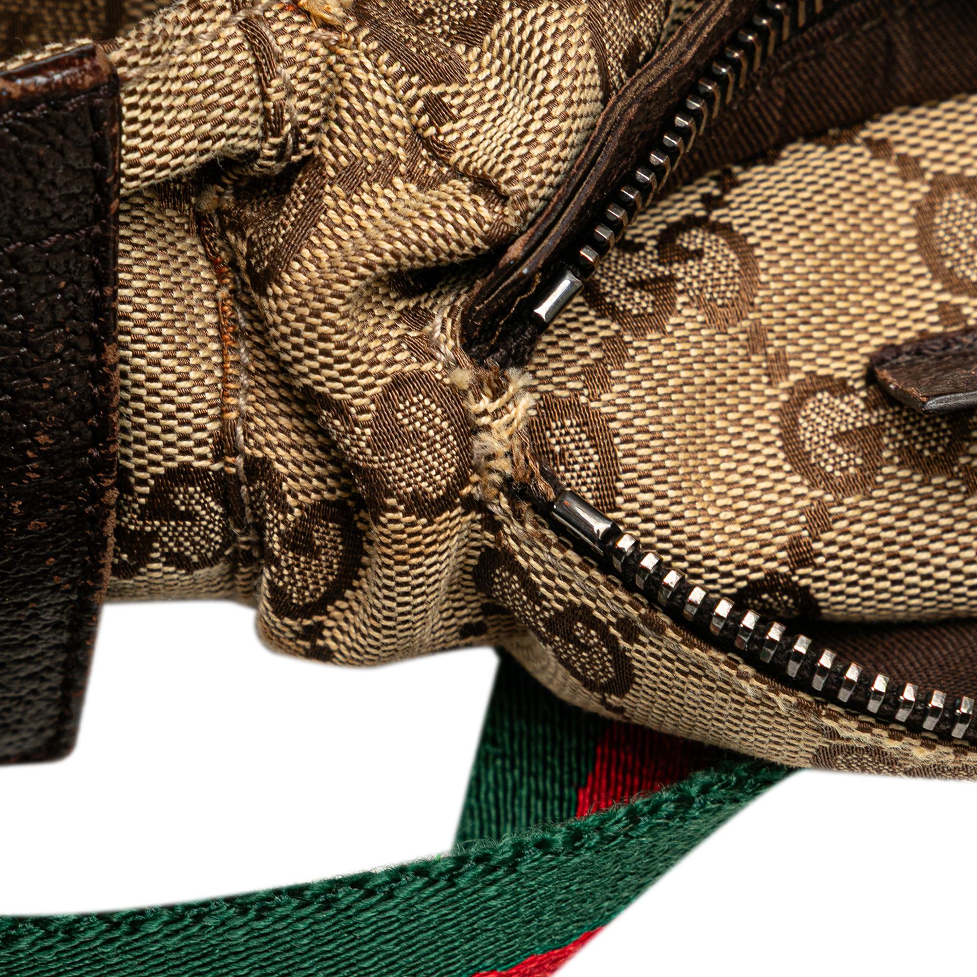 Gucci GG Canvas Web Double Pocket Belt Bag