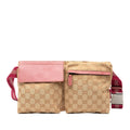 Gucci GG Canvas Web Double Pocket Belt Bag