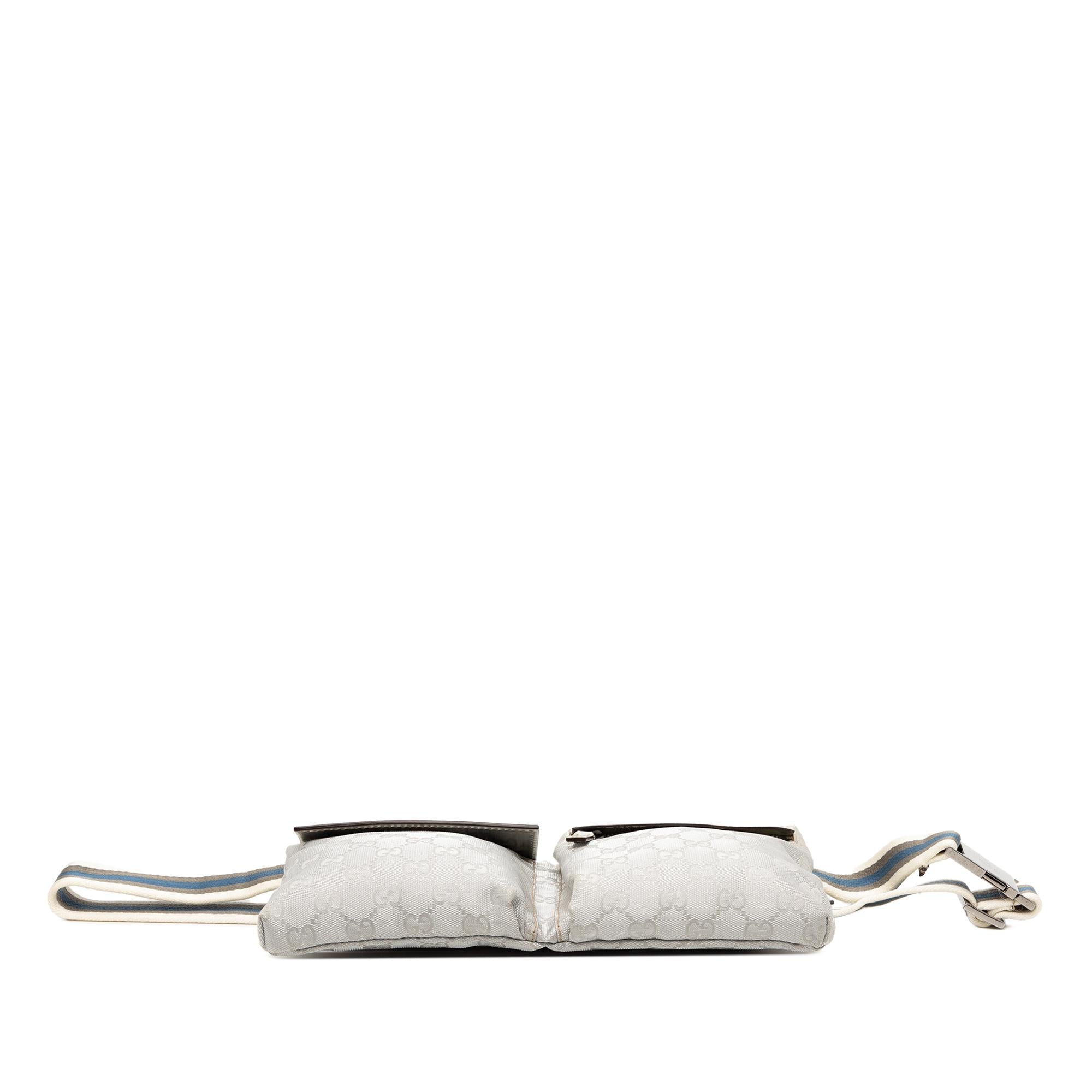 Gucci GG Canvas Web Double Pocket Belt Bag