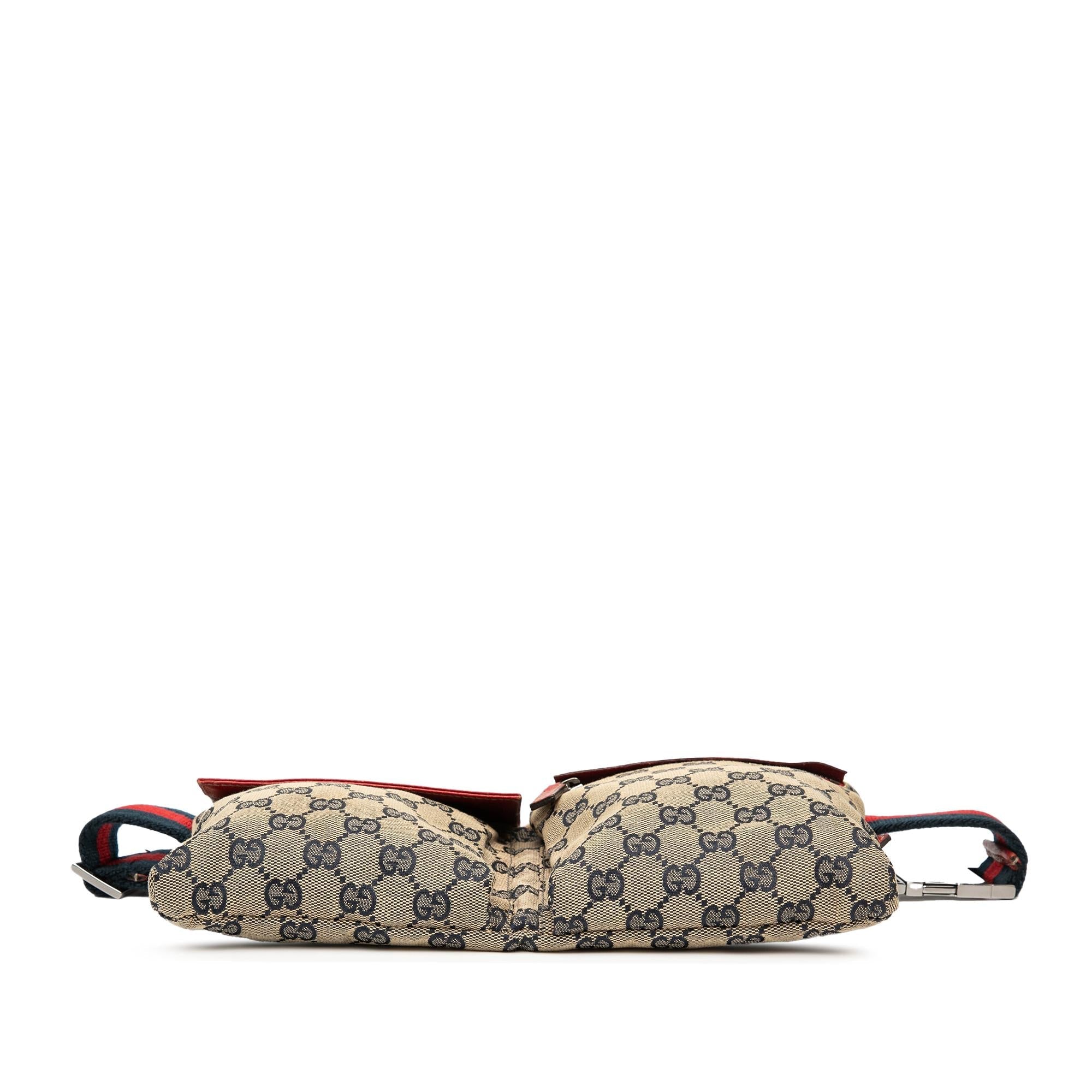 Gucci GG Canvas Web Double Pocket Belt Bag