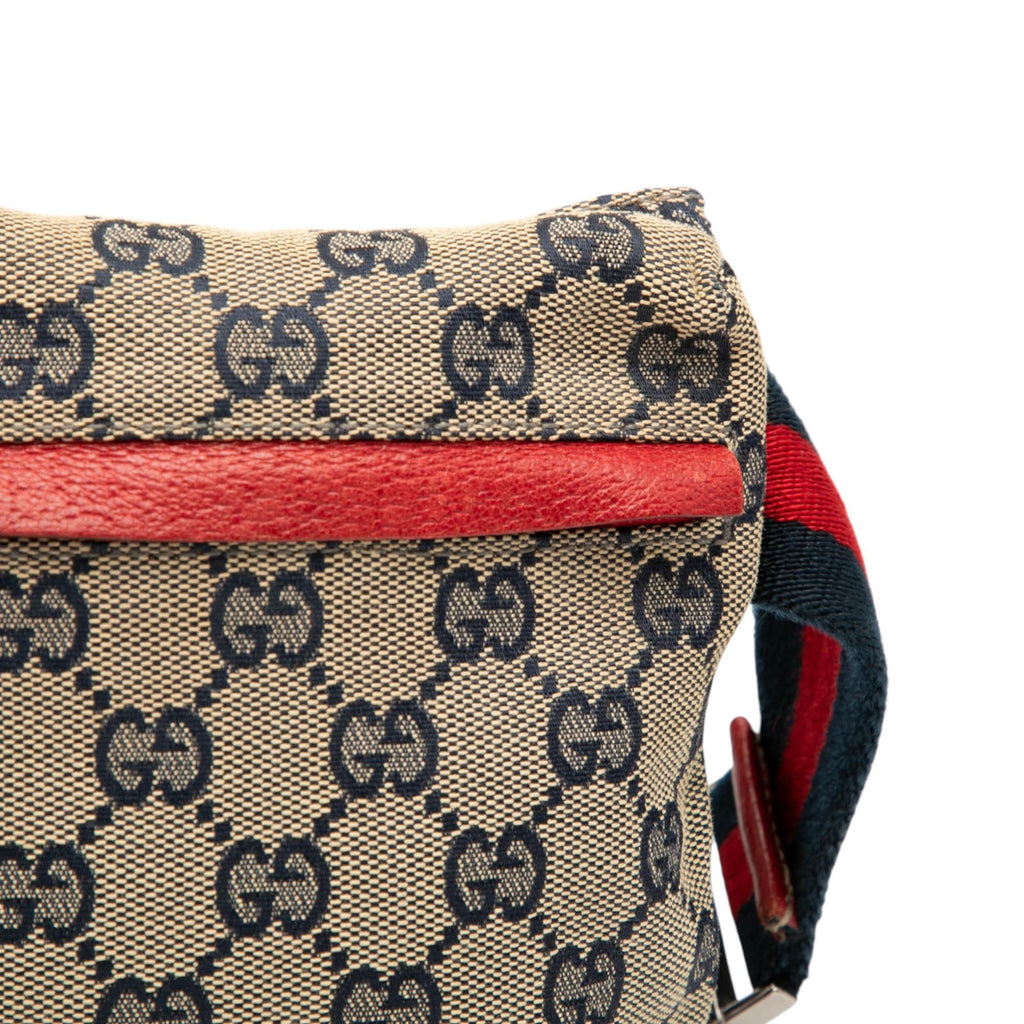 Gucci GG Canvas Web Double Pocket Belt Bag
