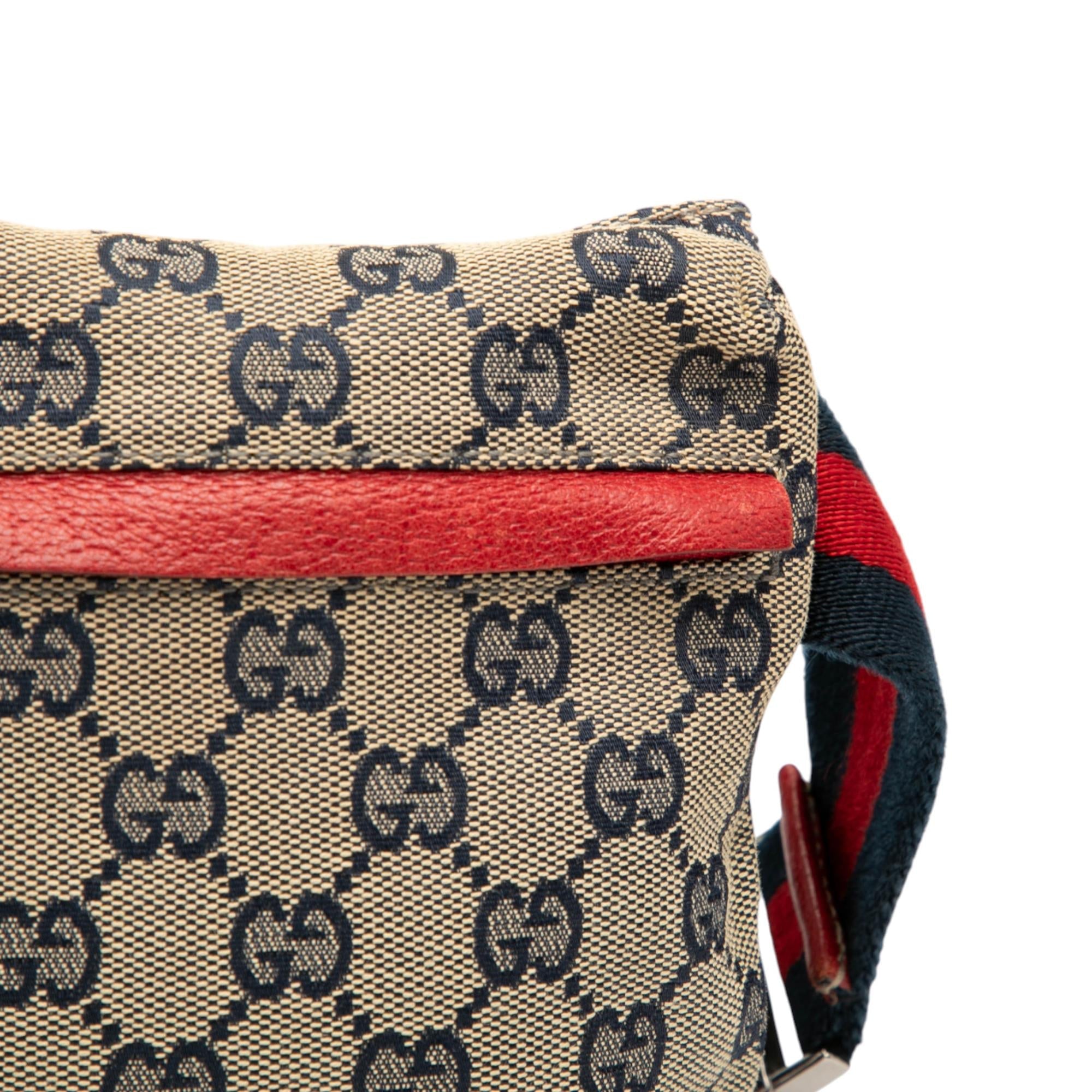 Gucci GG Canvas Web Double Pocket Belt Bag