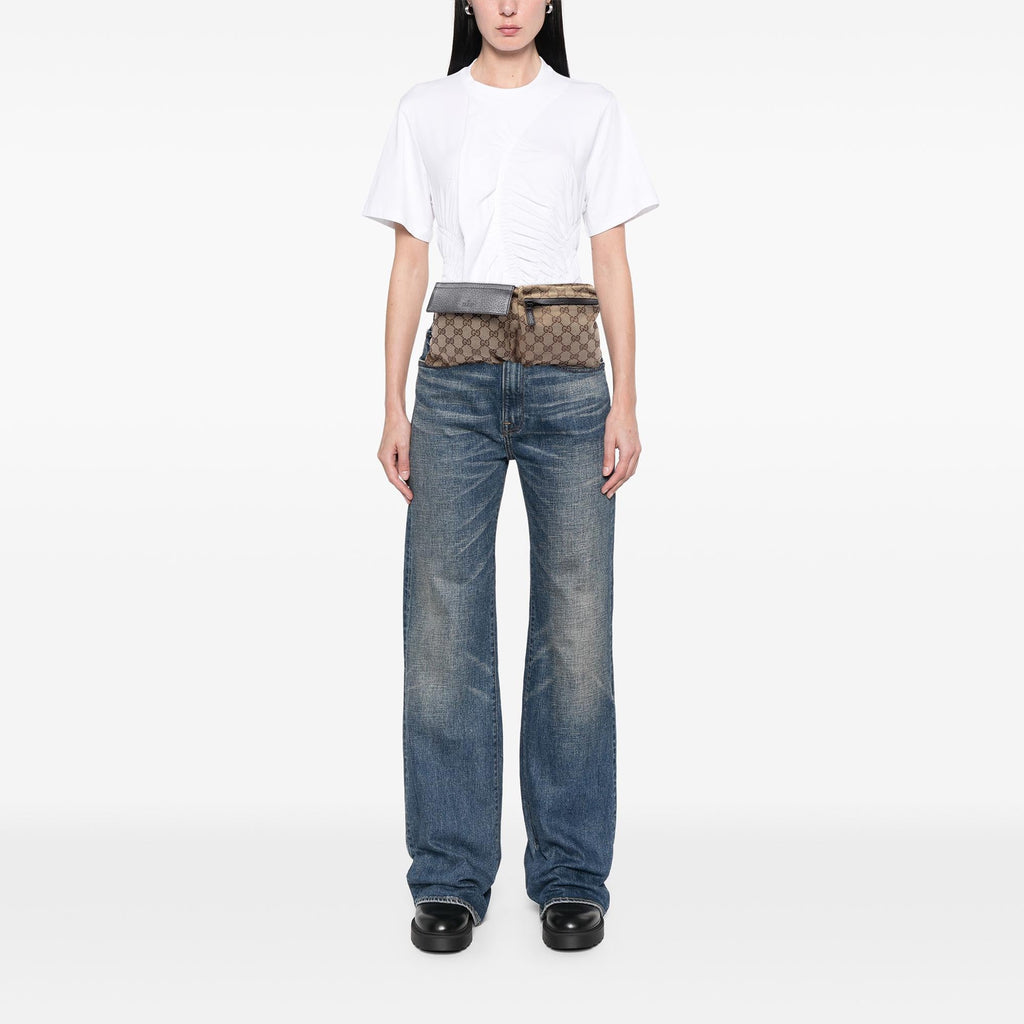 Gucci GG Canvas Web Double Pocket Belt Bag