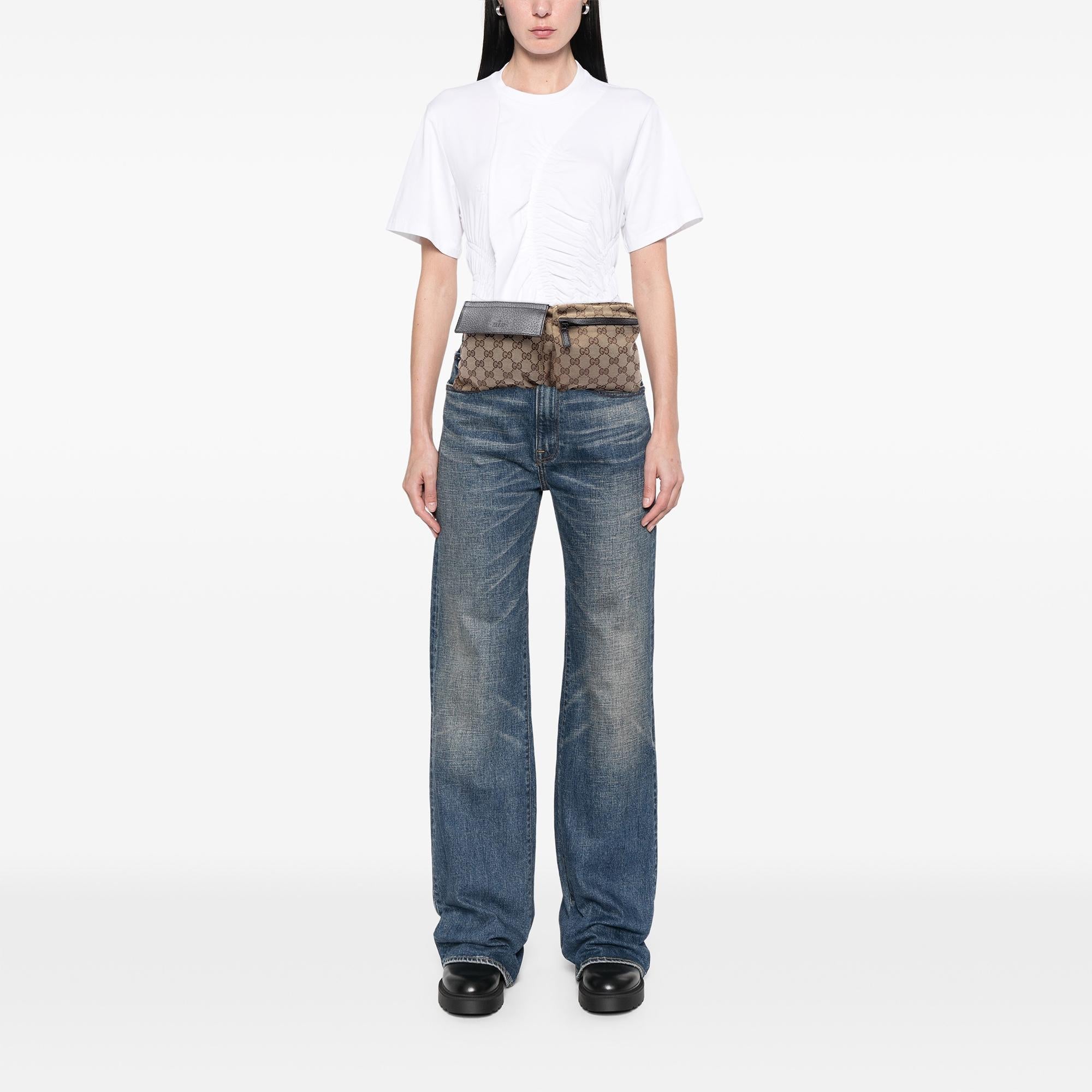 Gucci GG Canvas Web Double Pocket Belt Bag