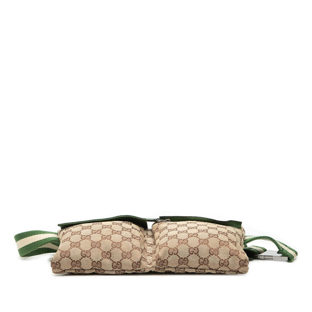 Gucci GG Canvas Web Double Pocket Belt Bag