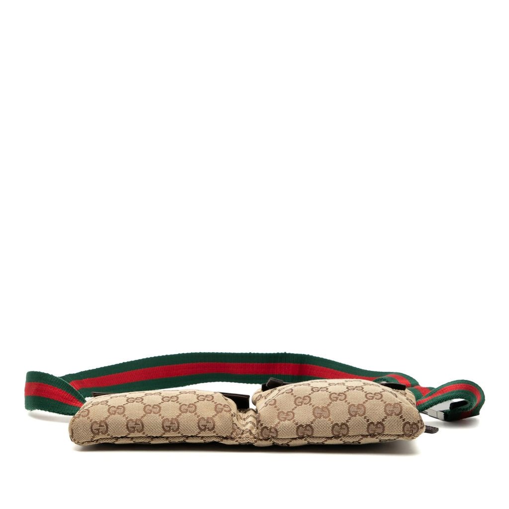Gucci GG Canvas Web Double Pocket Belt Bag