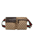 Gucci GG Canvas Web Double Pocket Belt Bag