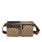 Gucci GG Canvas Web Double Pocket Belt Bag