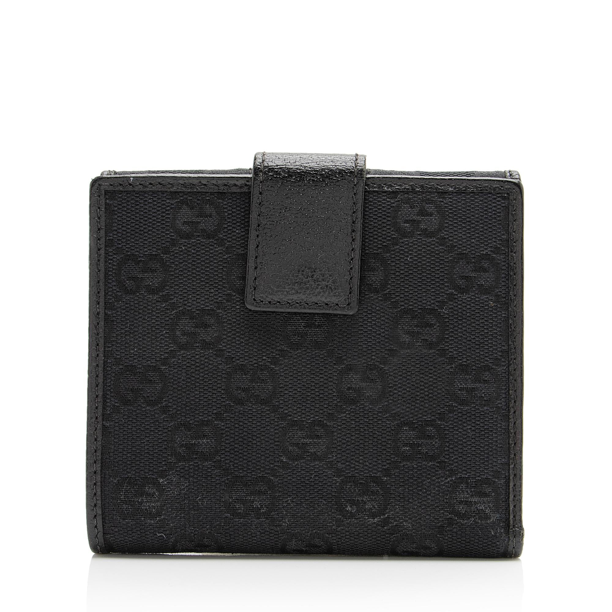Gucci GG Canvas Web French Wallet (SHF-23107)