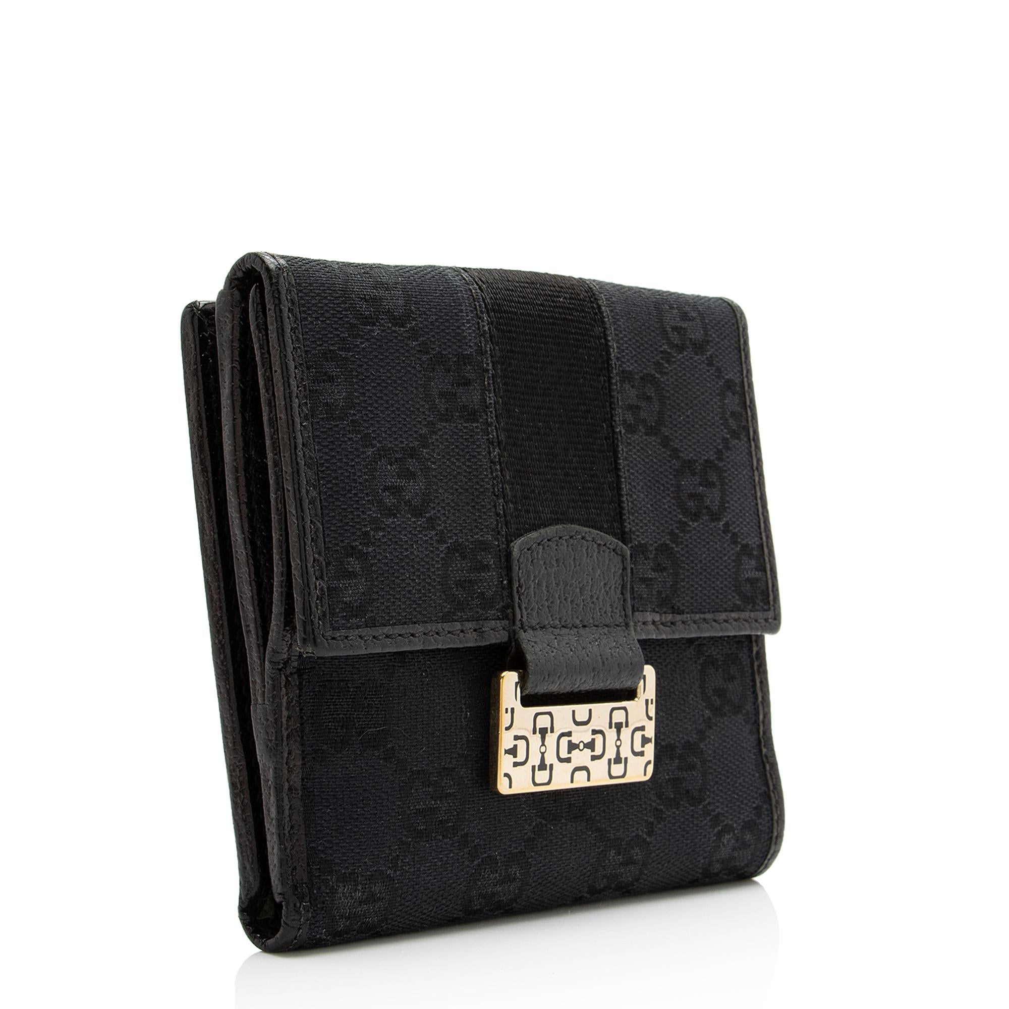 Gucci GG Canvas Web French Wallet (SHF-23107)