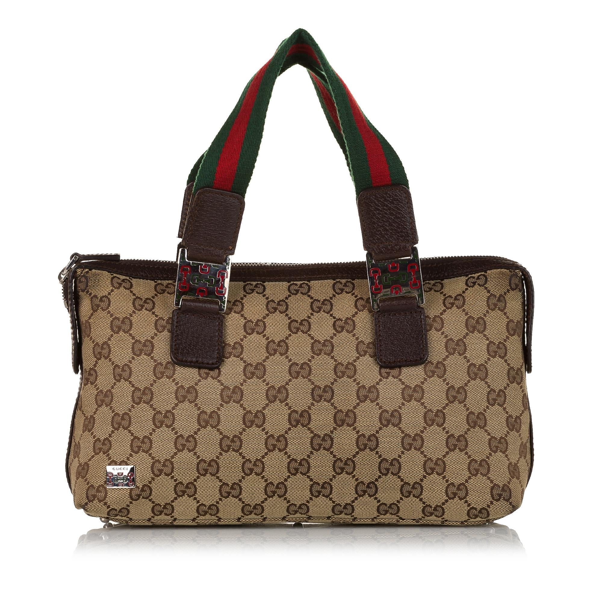 Gucci GG Canvas Web Handbag (SHG-34424)