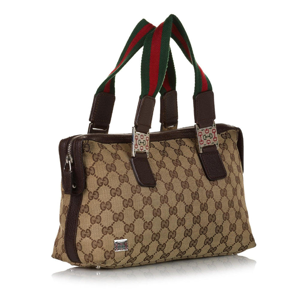 Gucci GG Canvas Web Handbag (SHG-34424)
