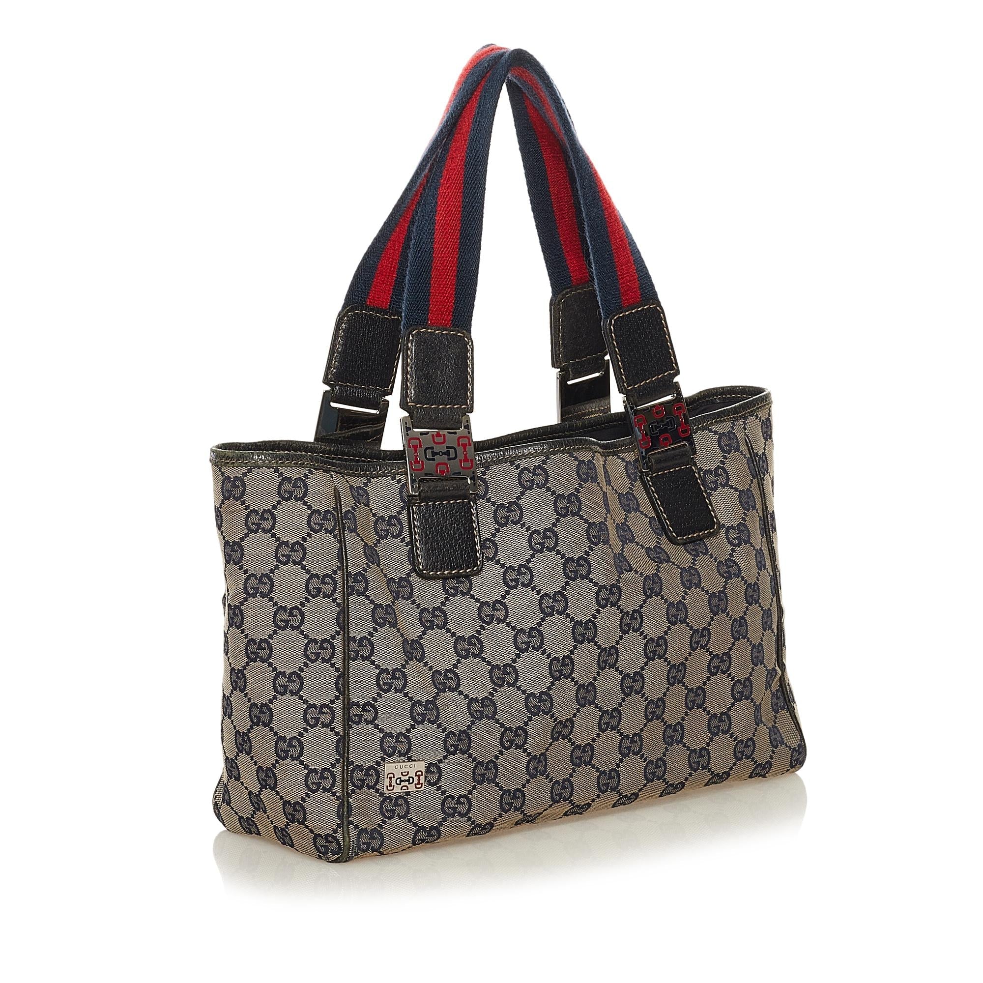 Gucci GG Canvas Web Handbag (SHG-34925)