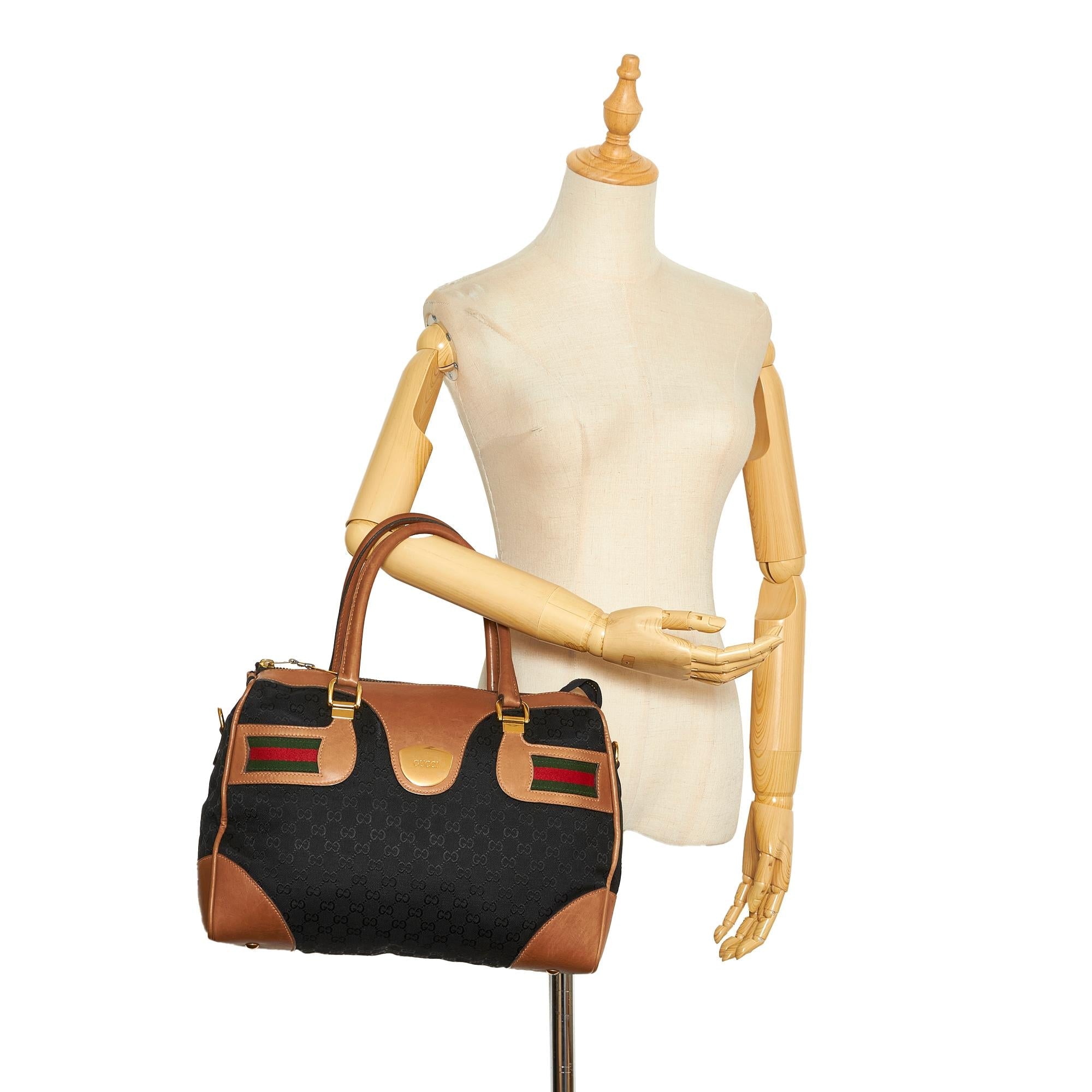 Gucci GG Canvas Web Handbag (SHG-k9W5m6)