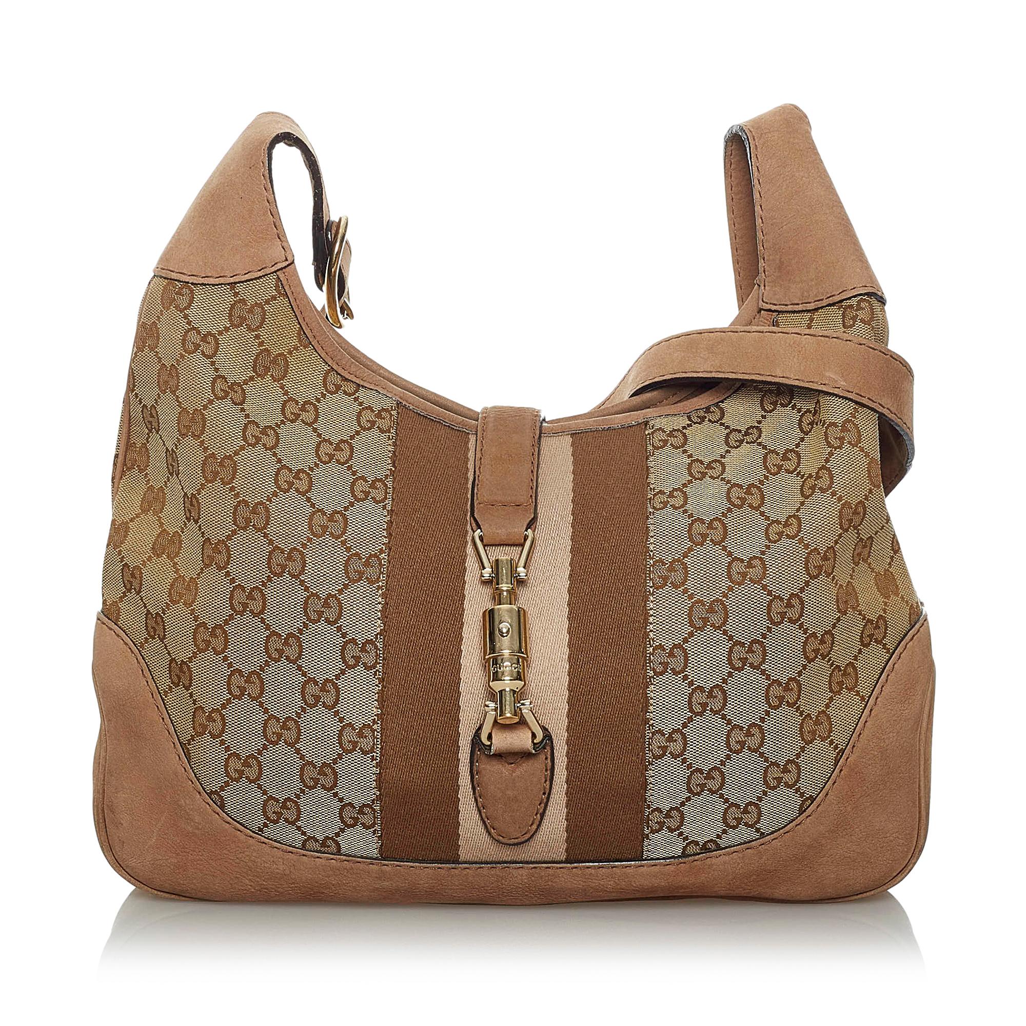 Gucci GG Canvas Web Jackie Crossbody Bag (SHG-33893)