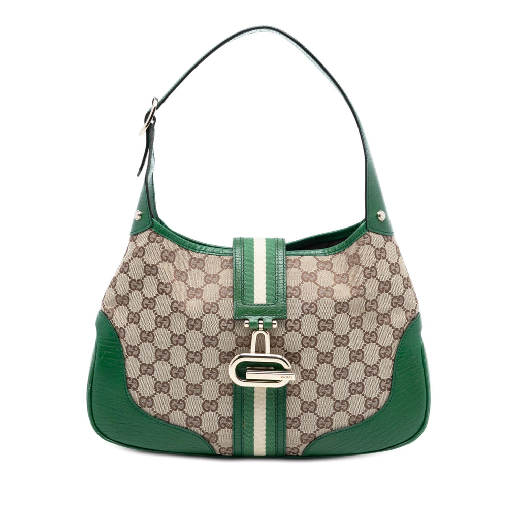 Gucci GG Canvas Web Junco Shoulder Bag