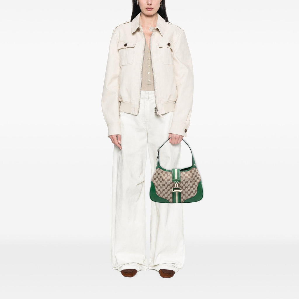 Gucci GG Canvas Web Junco Shoulder Bag
