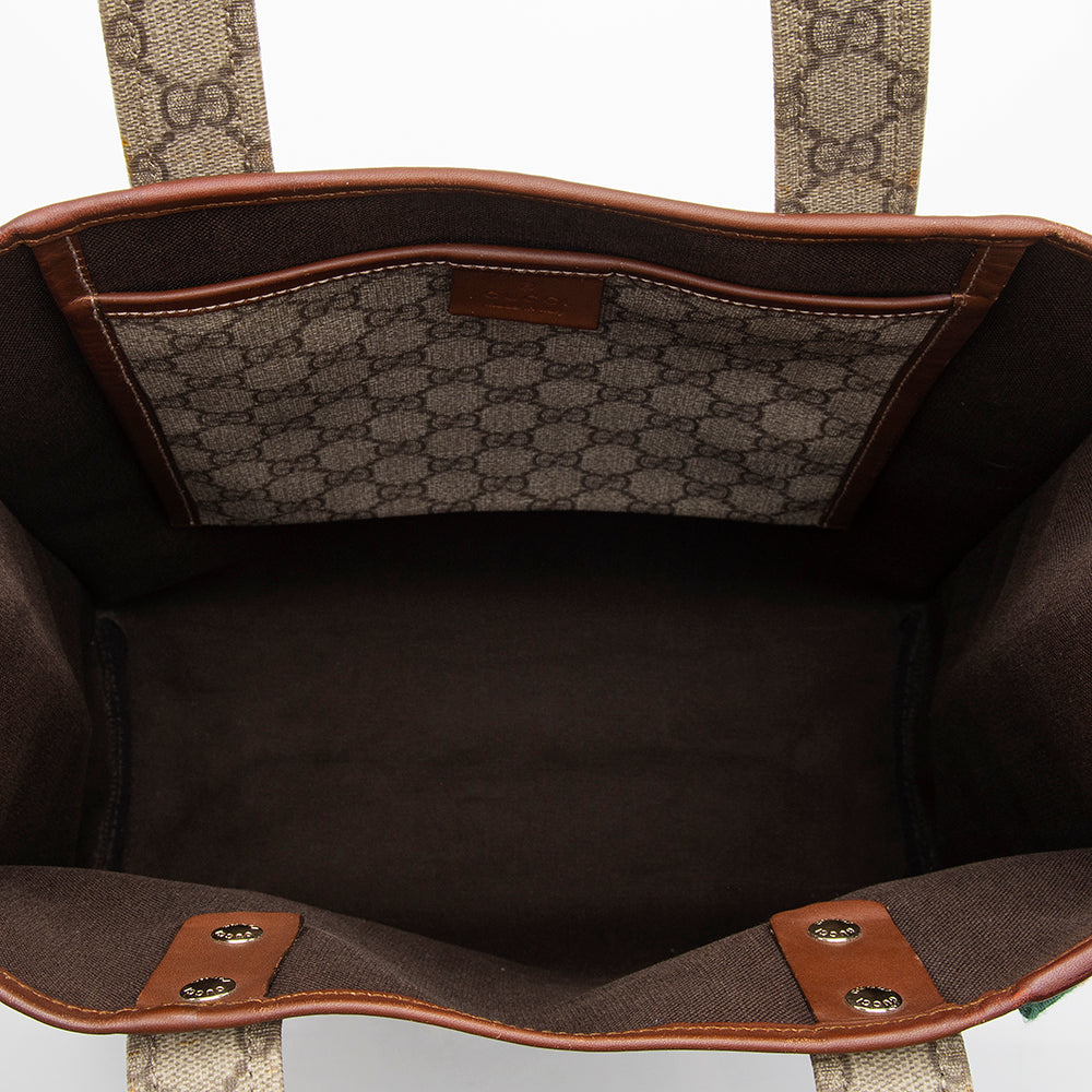 Gucci GG Supreme Web Loop N/S Shopping Tote (SHF-12766)