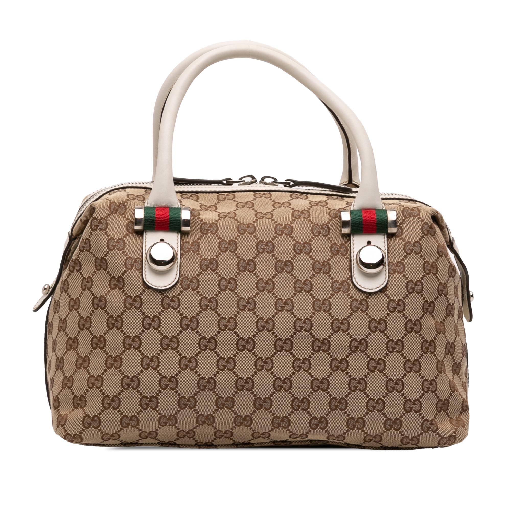 Gucci GG Canvas Web Match Ball Boston Bag