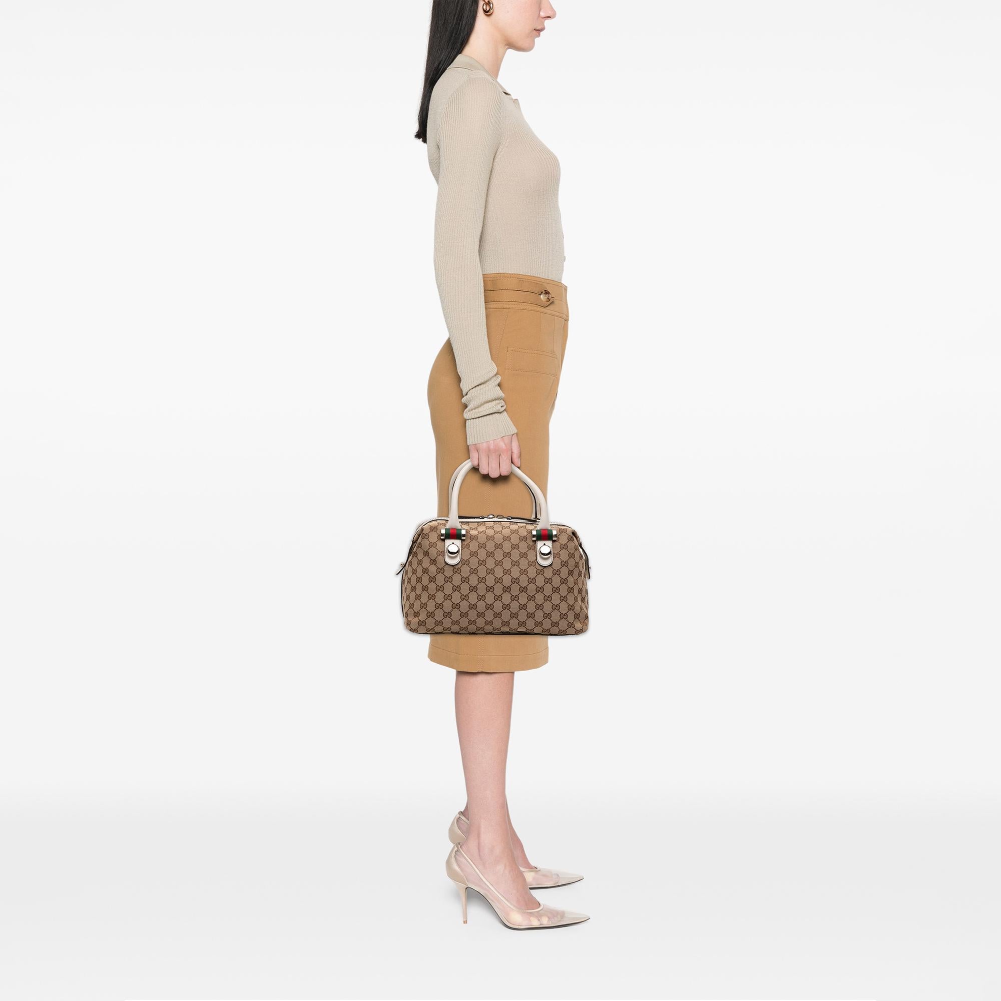 Gucci GG Canvas Web Match Ball Boston Bag