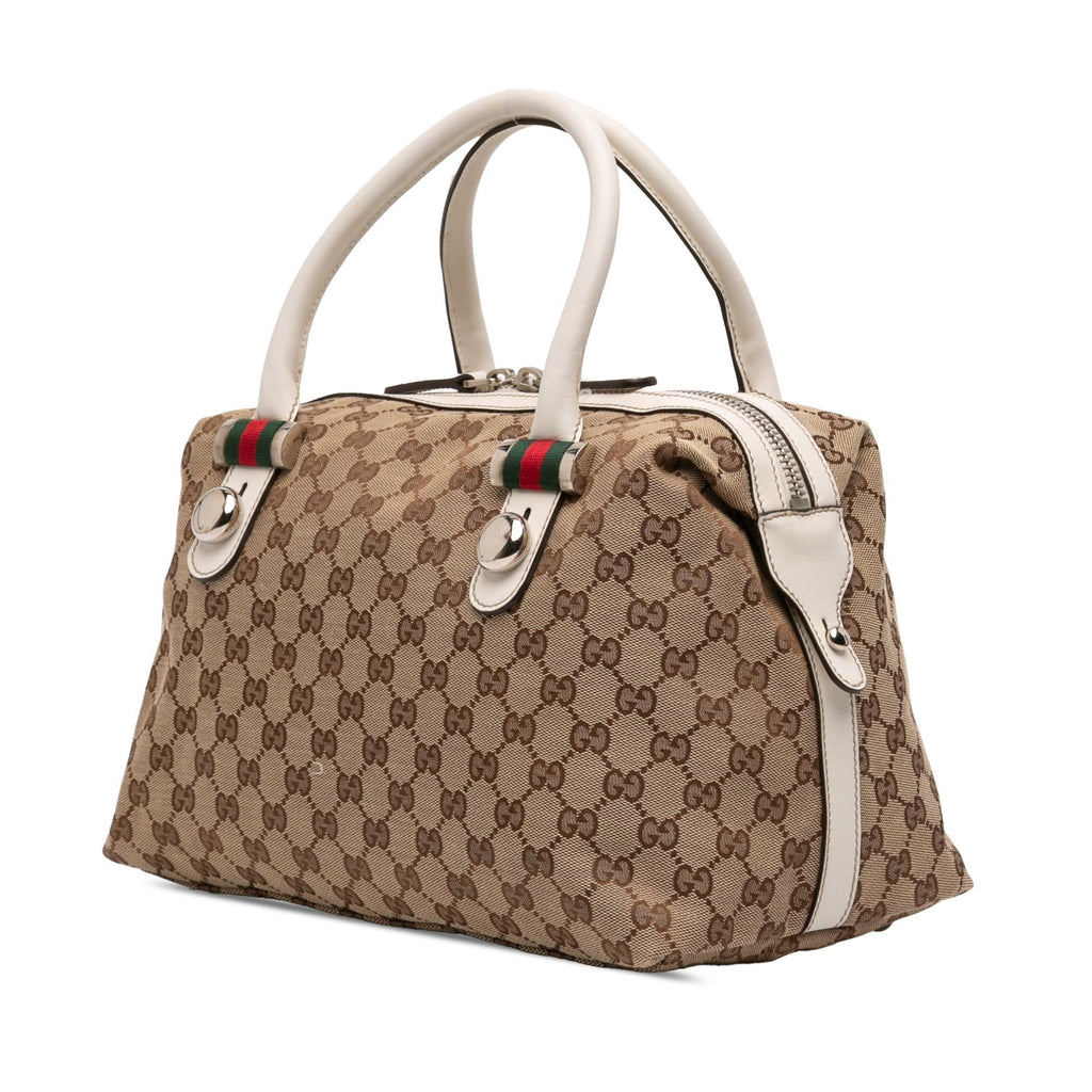 Gucci GG Canvas Web Match Ball Boston Bag