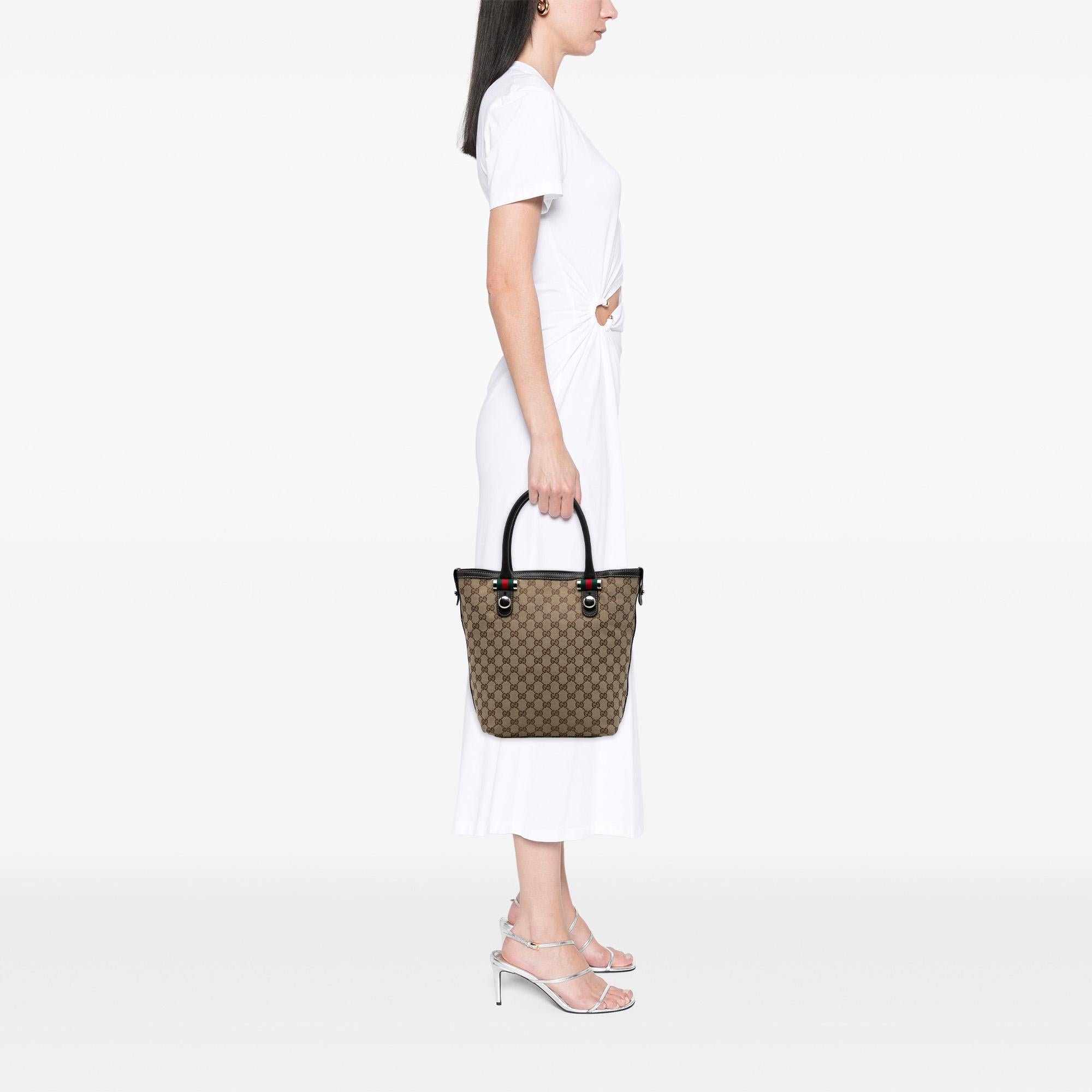 Gucci GG Canvas Web Match Ball Tote