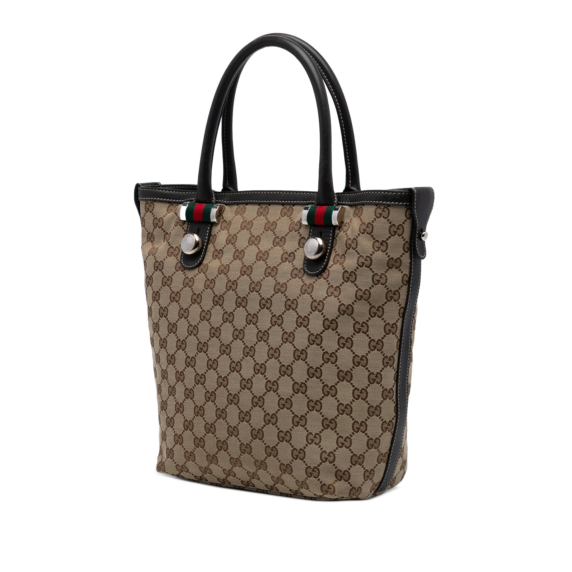 Gucci GG Canvas Web Match Ball Tote