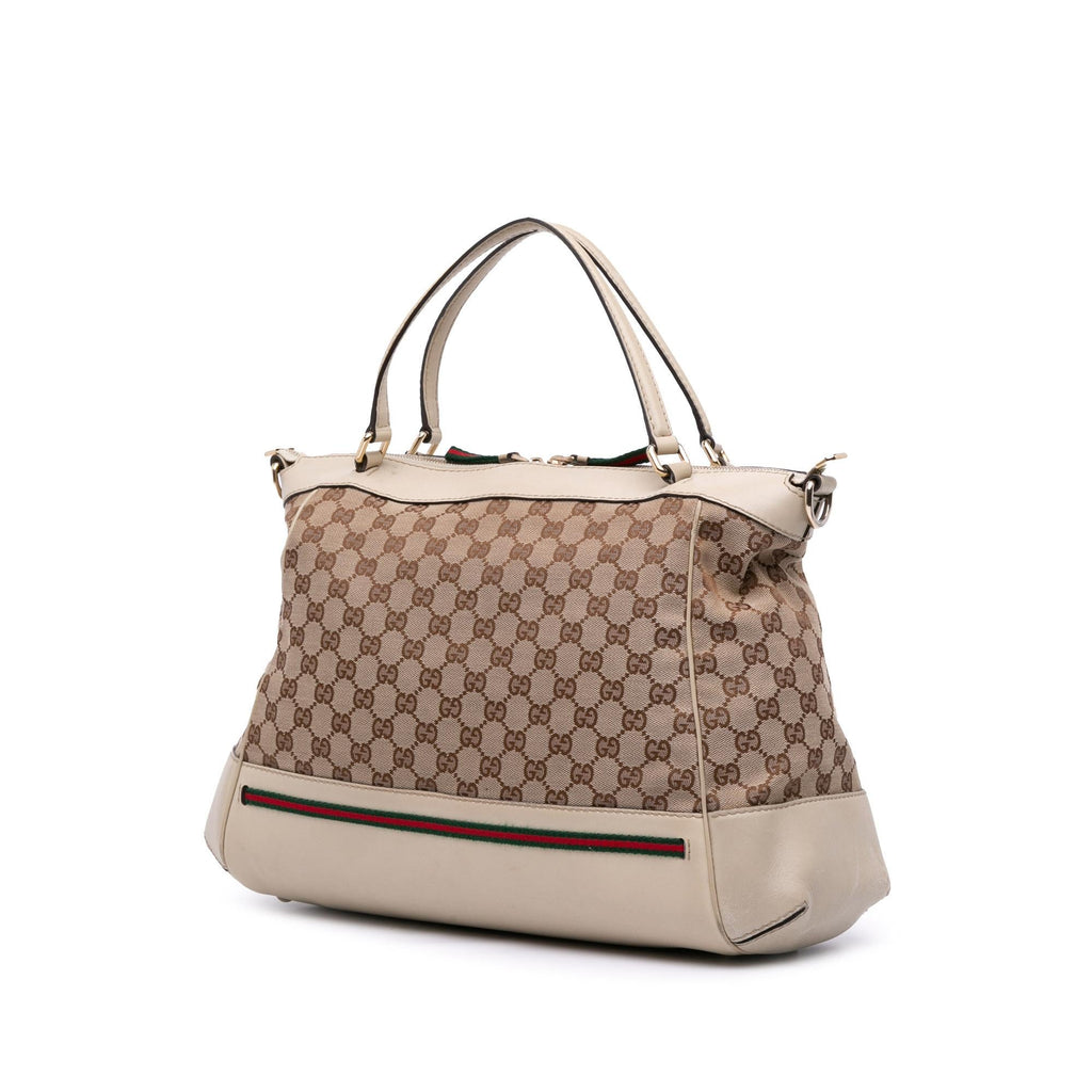 Gucci GG Canvas Web Mayfair Satchel