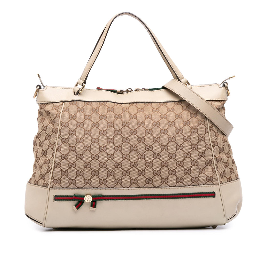 Gucci GG Canvas Web Mayfair Satchel