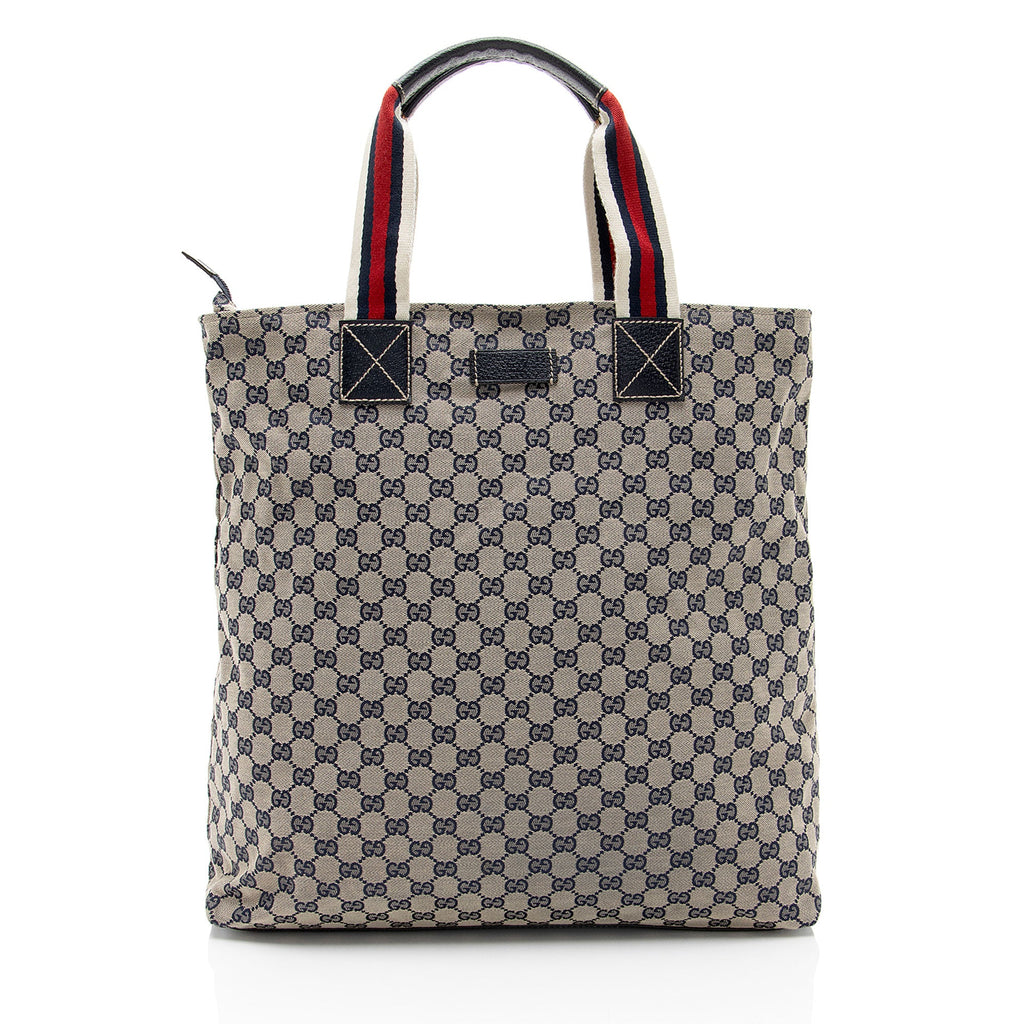 Gucci GG Canvas Web N/S Large Tote