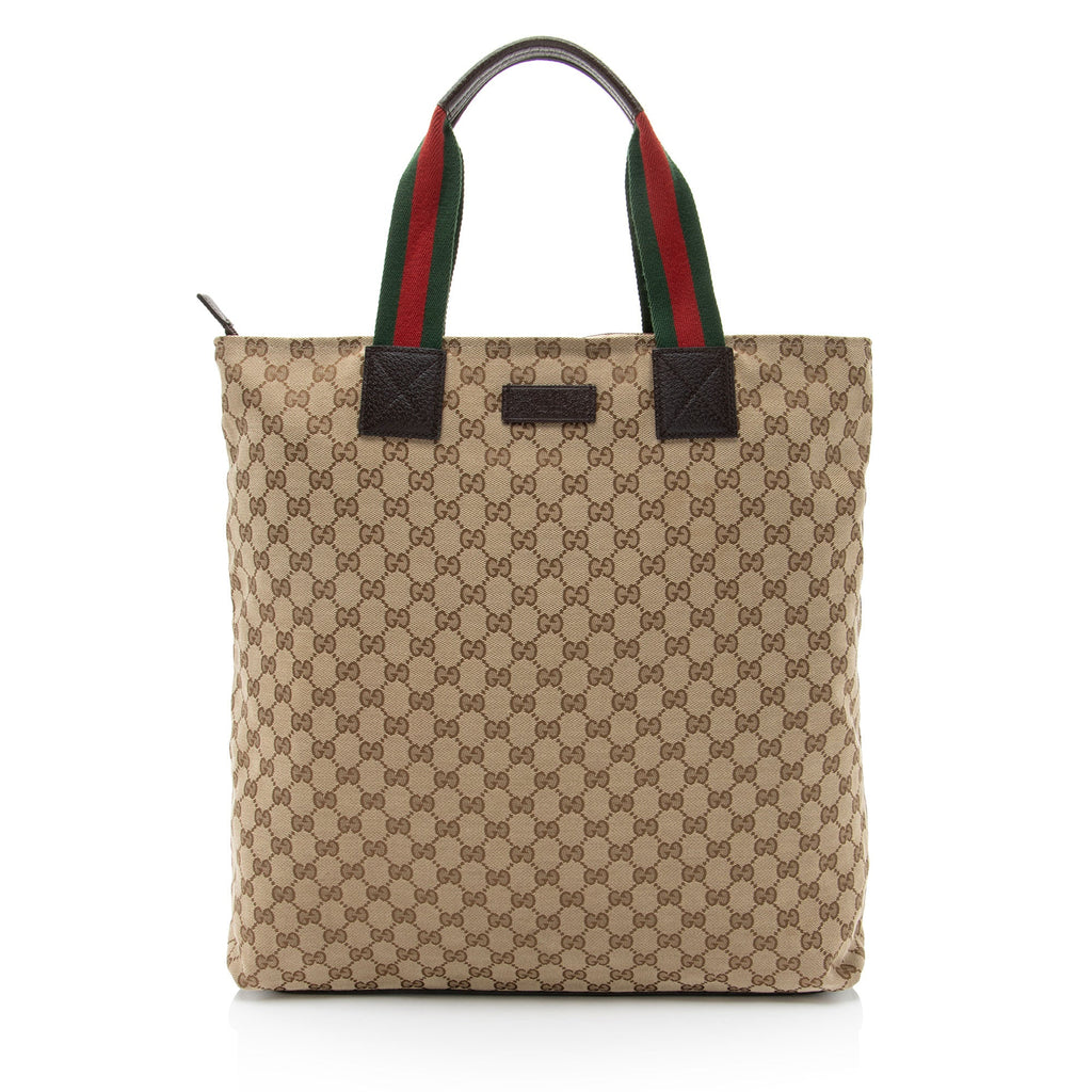 Gucci GG Canvas Web N/S Large Tote