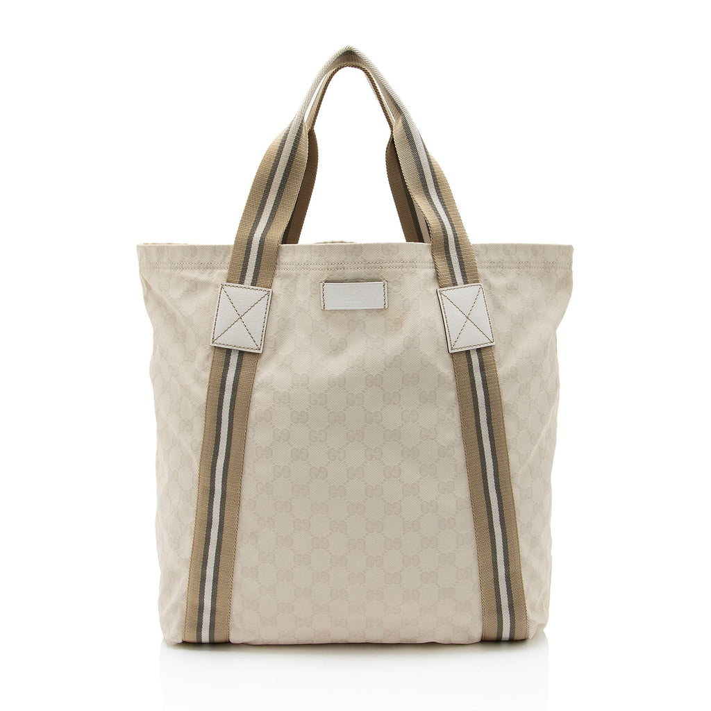 Gucci GG Canvas Web Original Tote (SHF-BIJnRj)