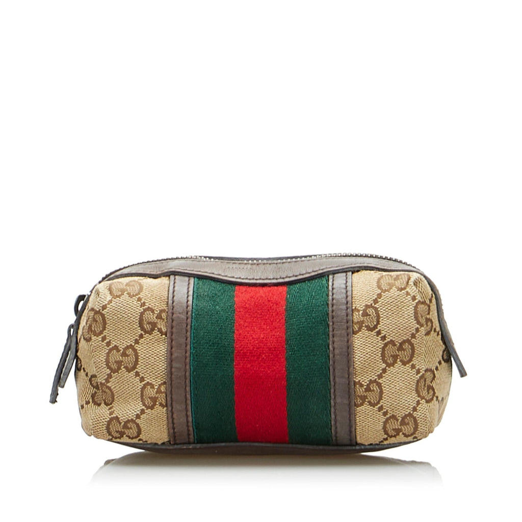 Gucci GG Canvas Web Pouch (SHG-EoxIeS)