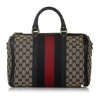 Gucci GG Canvas Web Satchel (SHG-33025)