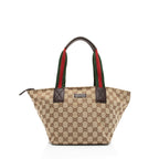 Gucci GG Canvas Web Small Tote (SHF-zJSZ0v)