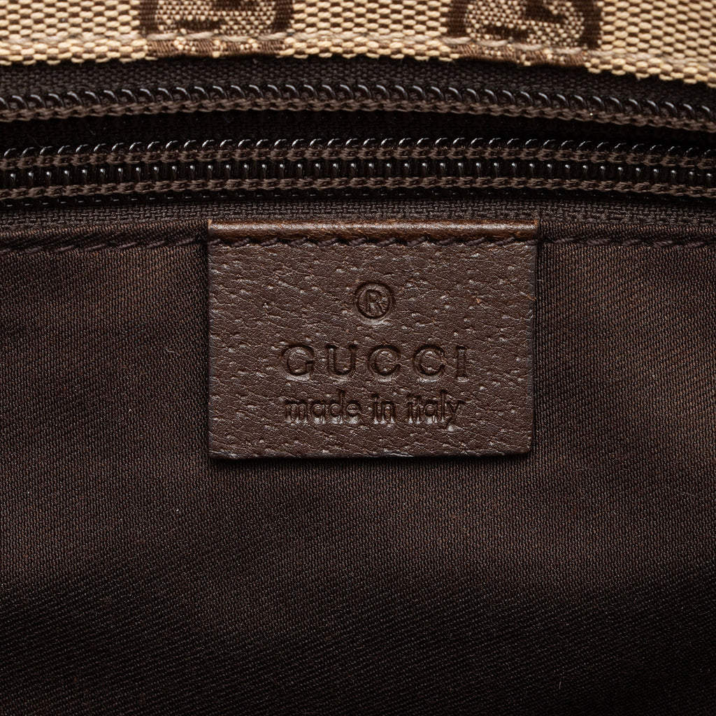 Gucci GG Canvas Web Small Tote (SHF-zJSZ0v)