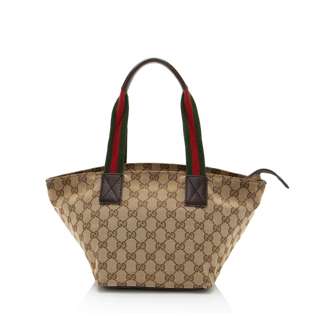 Gucci GG Canvas Web Small Tote