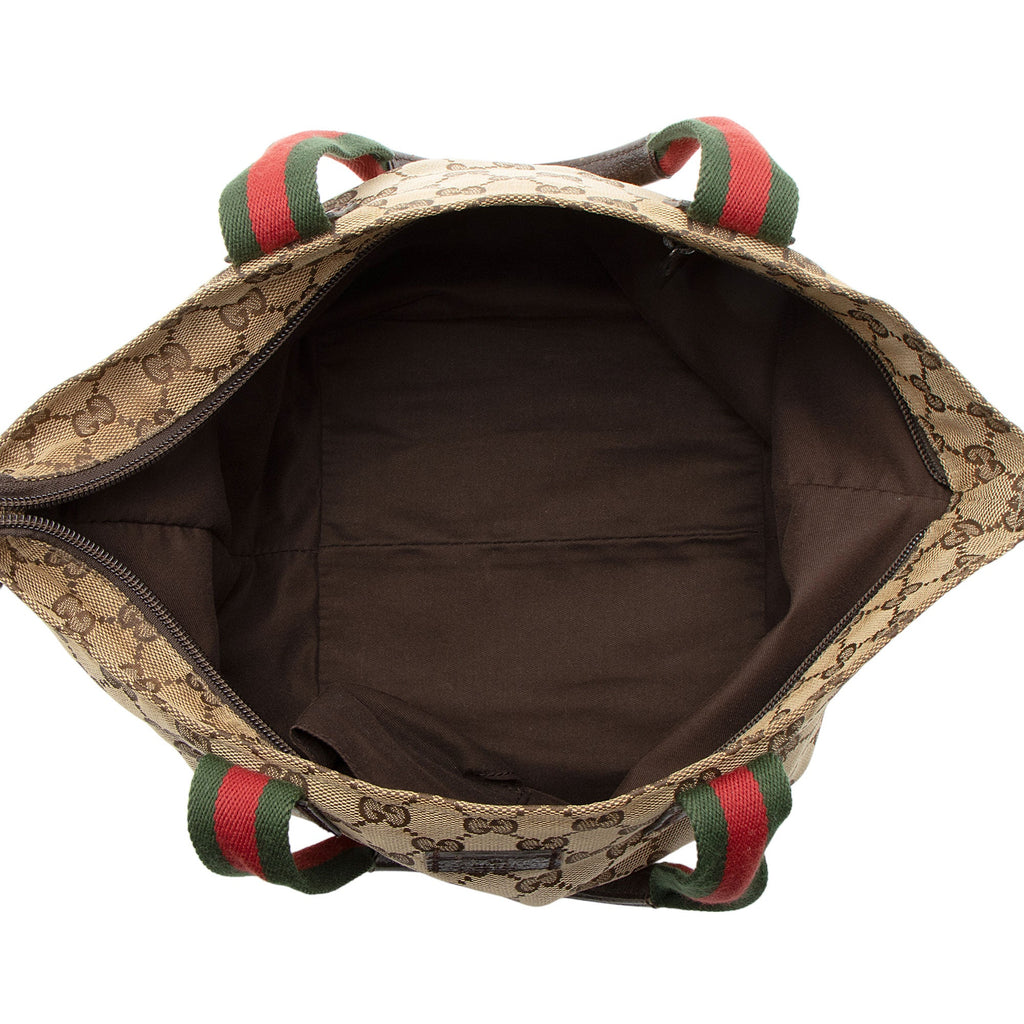 Gucci GG Canvas Web Small Tote