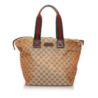 Gucci GG Canvas Web Tote Bag (SHG-30132)