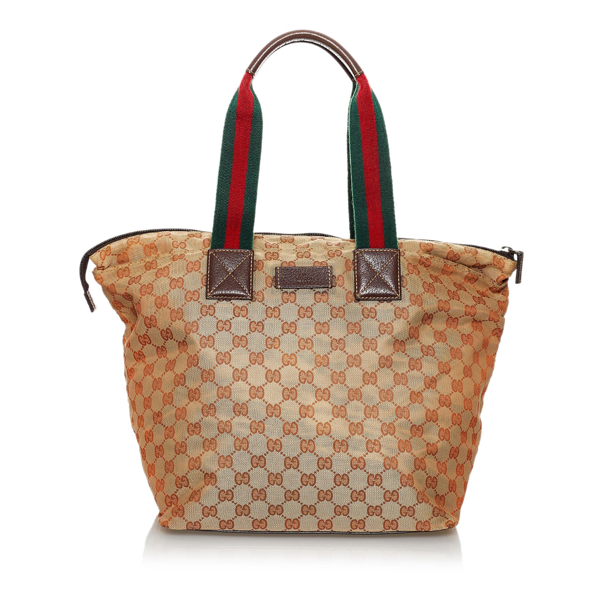 Gucci GG Canvas Web Tote Bag (SHG-30132)