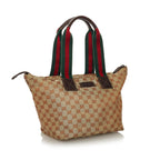 Gucci GG Canvas Web Tote Bag (SHG-33122)