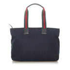 Gucci GG Canvas Web Tote Bag (SHG-36163)