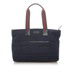 Gucci GG Canvas Web Tote Bag (SHG-36163)