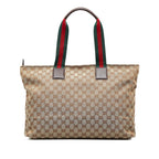 Gucci GG Canvas Web Tote Bag (SHG-n1Z3tx)