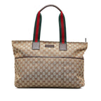 Gucci GG Canvas Web Tote Bag (SHG-n1Z3tx)
