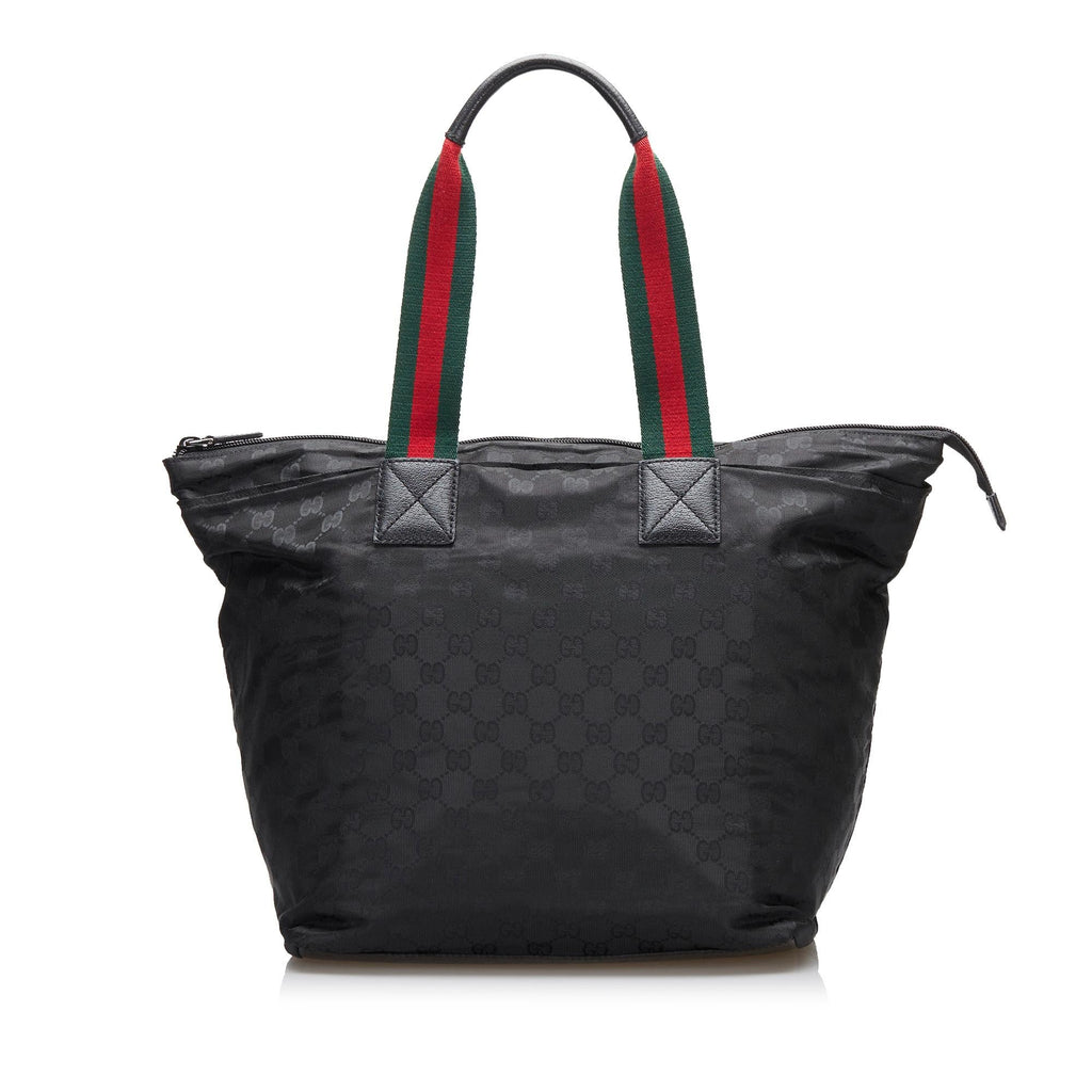 Gucci GG Canvas Web Tote (SHG-35229)