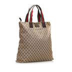 Gucci GG Canvas Web Tote (SHG-sVMmFu)
