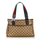 Gucci GG Canvas Web Tote (SHG-auLiHZ)