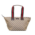 Gucci GG Canvas Web Tote (SHG-V3zgvm)