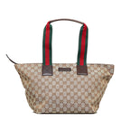 Gucci GG Canvas Web Tote (SHG-V3zgvm)